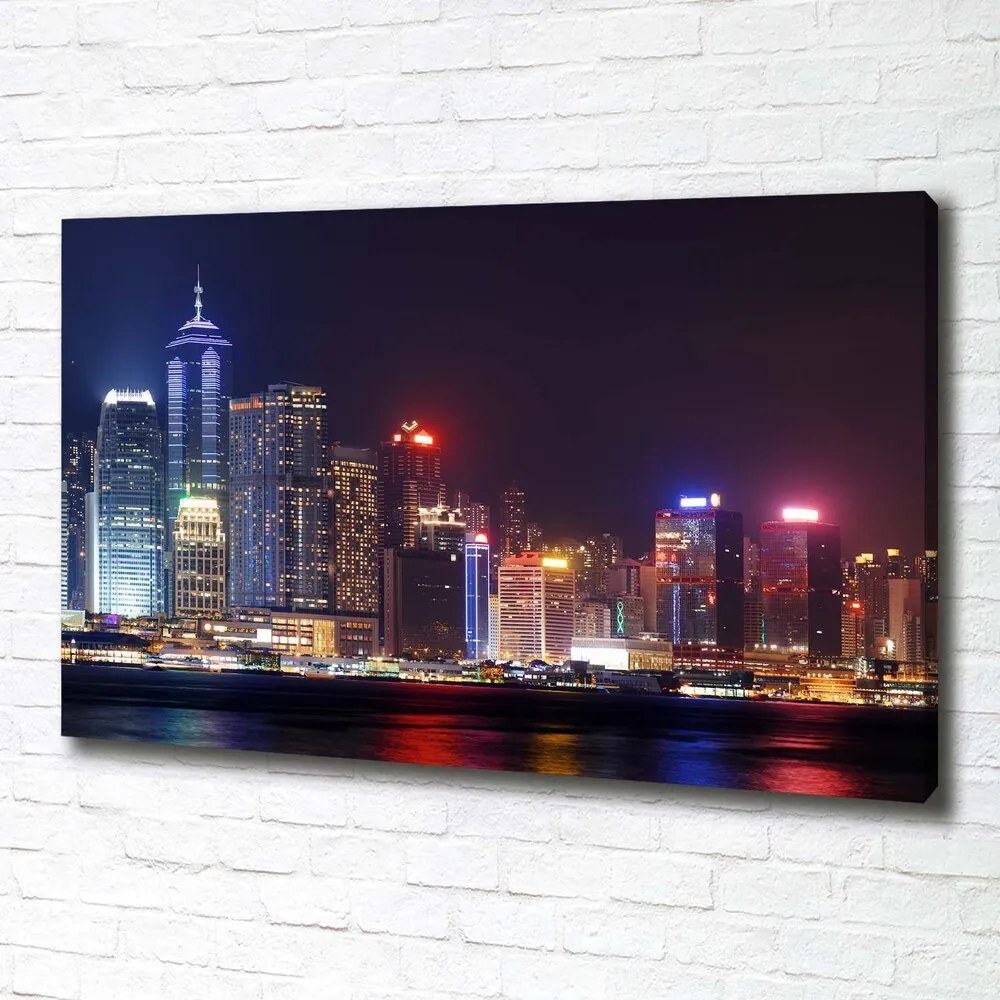 Print pe pânză Hong kong pe timp de noapte