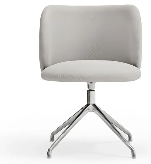 Scaun de sufragerie gri deschis tapițat Mogi – Teulat