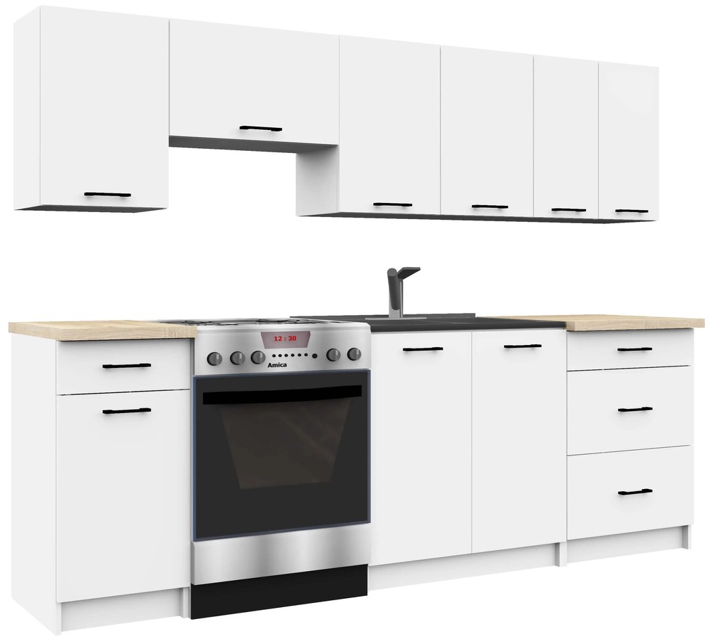Dulap superior de bucătărie Ozara W80 H580 (alb). 1069132