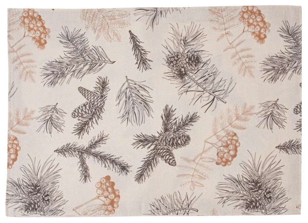 Napron de masă de Crăciun impermeabil Ace de Pin, 32 x 45 cm