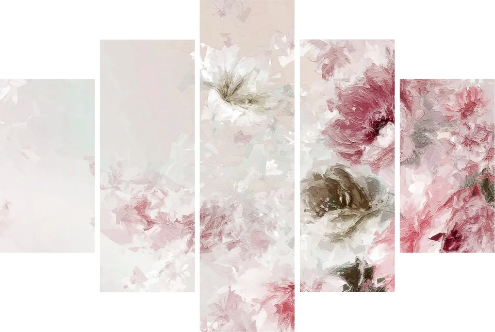 Tablou - Pictura flori roz (150x105 cm)