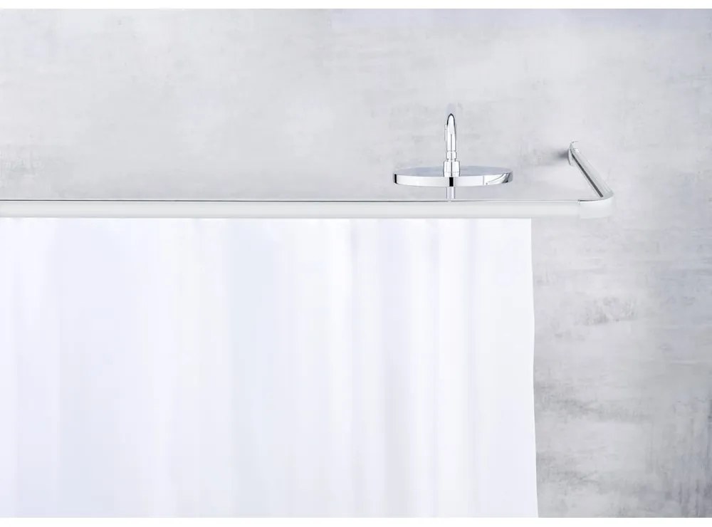 Bară pentru perdea de duș argintiu-lucios Era – Wenko