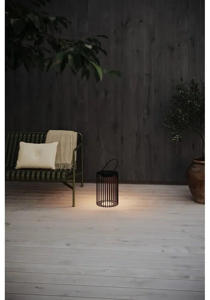 Felinar cu LED negru solar/cu USB (înălțime 54 cm) pentru exterior Cavia – Markslöjd