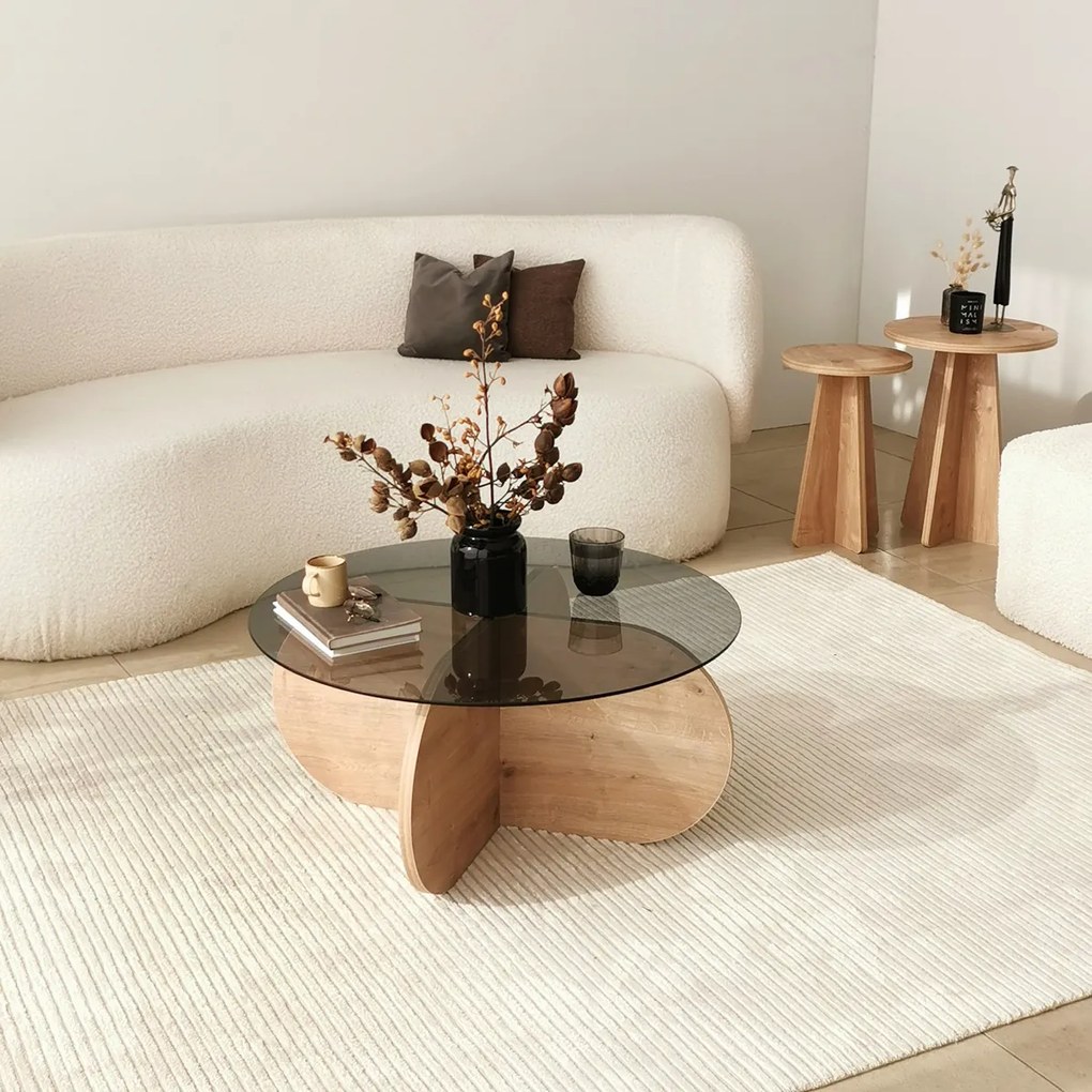 Masă de cafea Bubble Sapphire Oak Fume