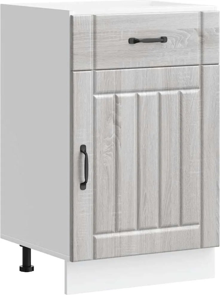 vidaXL Dulap de bază de bucătărie „Lucca” Lemn prelucrat Sonoma gri