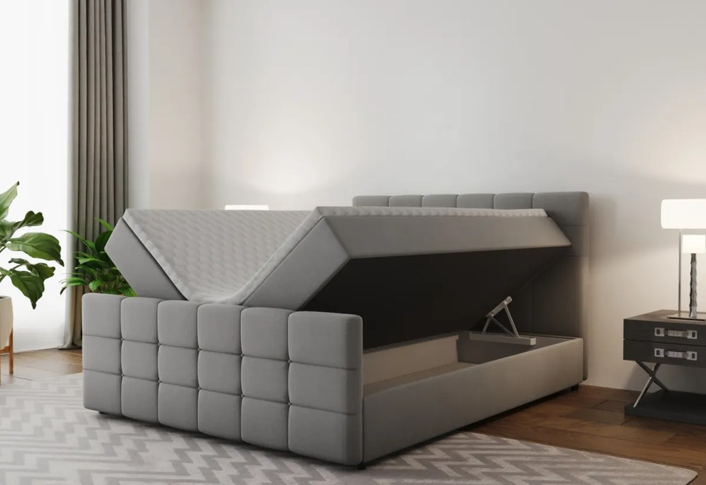Supermobel Pat tapitat boxspring MARIN + topper, 120x200, basel 87