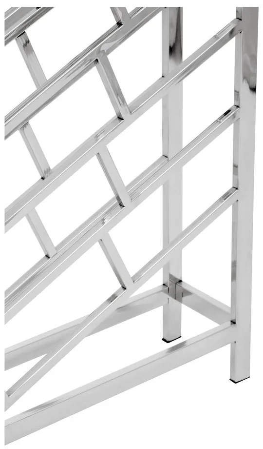 Raft pentru sticle de vin argintiu lucios din metal număr sticle 24 Barolo – Premier Housewares