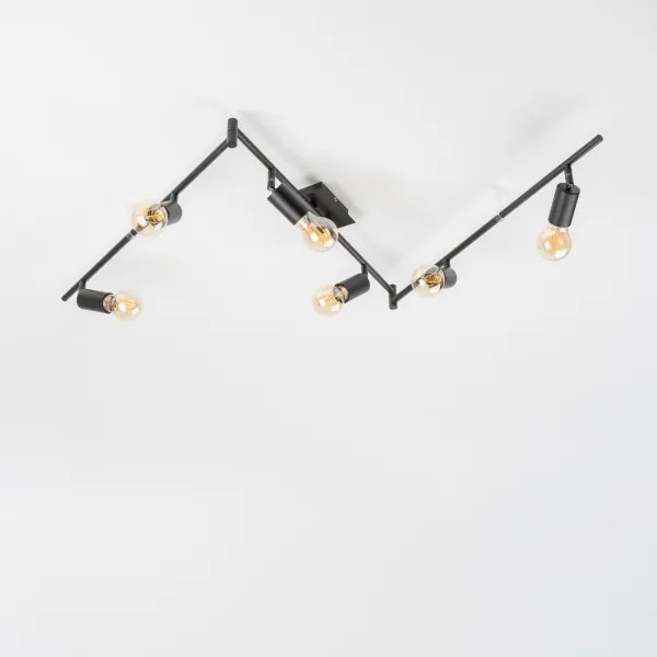 Spot LED 6x E27, 6,5W, 230V, negru