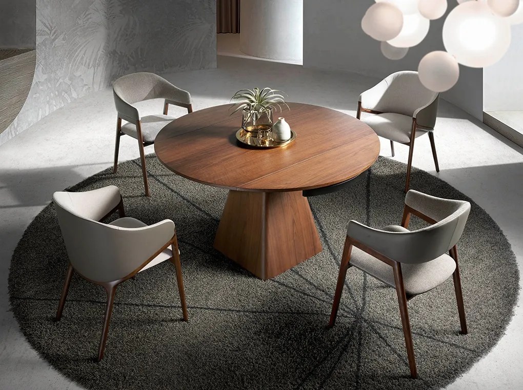 Scaun cu brate tapitat design italian Nogal