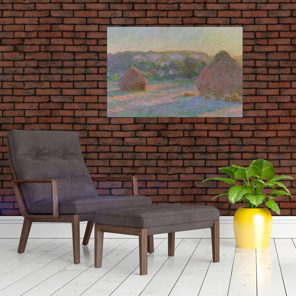 Tablou - Claude Monet, Stacks of Wheat (End of Summer) , reproducere (90x60 cm)