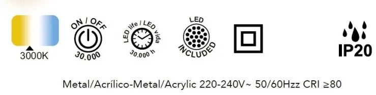 Aplica LED de perete/tavan DAKLA 18W alba