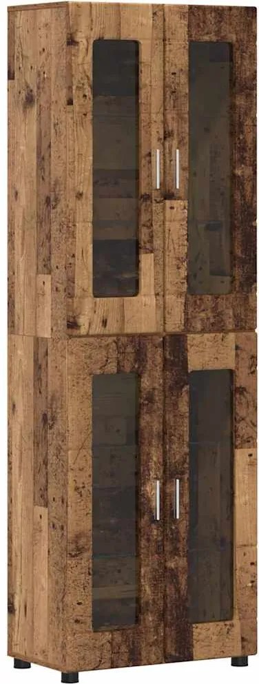 vidaXL Bufet cu raft FLORIN Lemn vechi 60 x 35 x 182 cm Lemn compozit