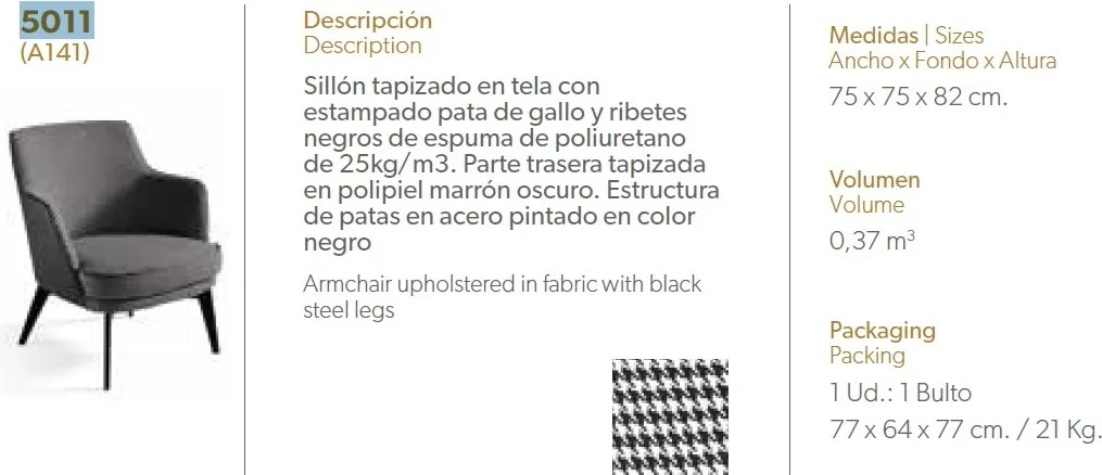 Fotoliu elegant design italian Amie AC-A141