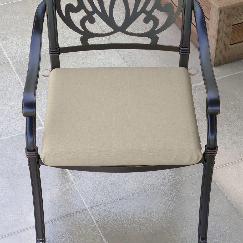 Outsunny Set de 4 perne pentru scaun, pad-uri pentru scaun 47 x 47 cm, umplutură groasă, rezistente la decolorare, bej | Aosom Romania