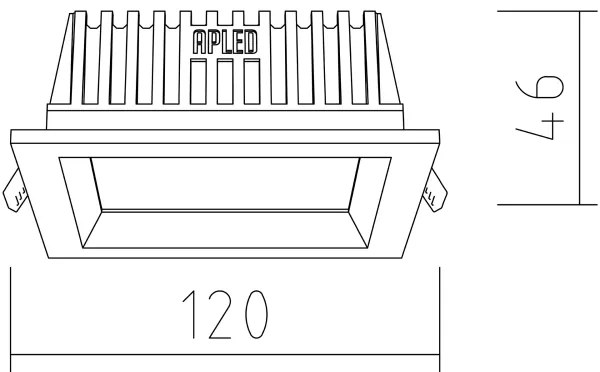 Corp de iluminat LED încastrat SQUARE LED/6W/230V 4000K 12x12 cm lemn masiv frasin APLED