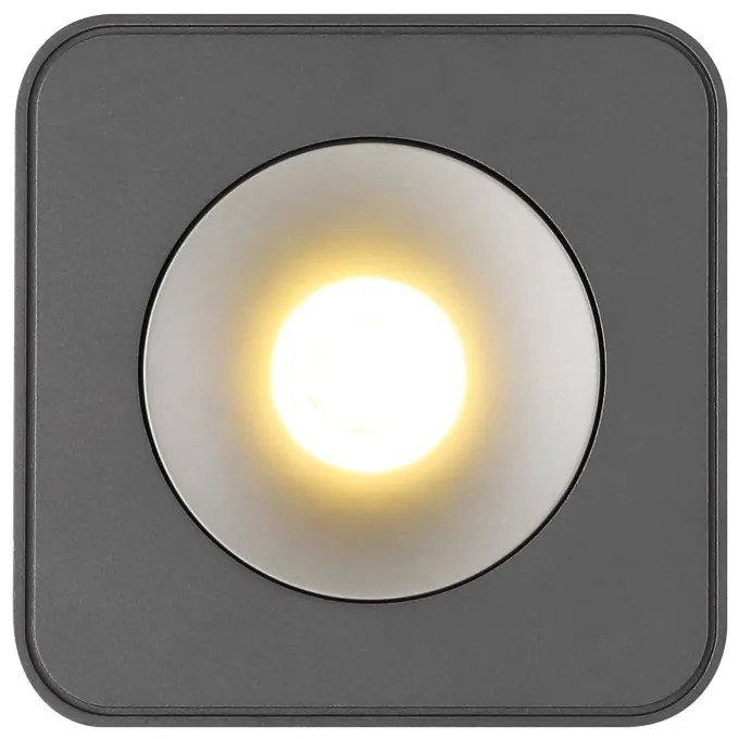 Spot LED aplicat aluminiu gri HANGARAU 1