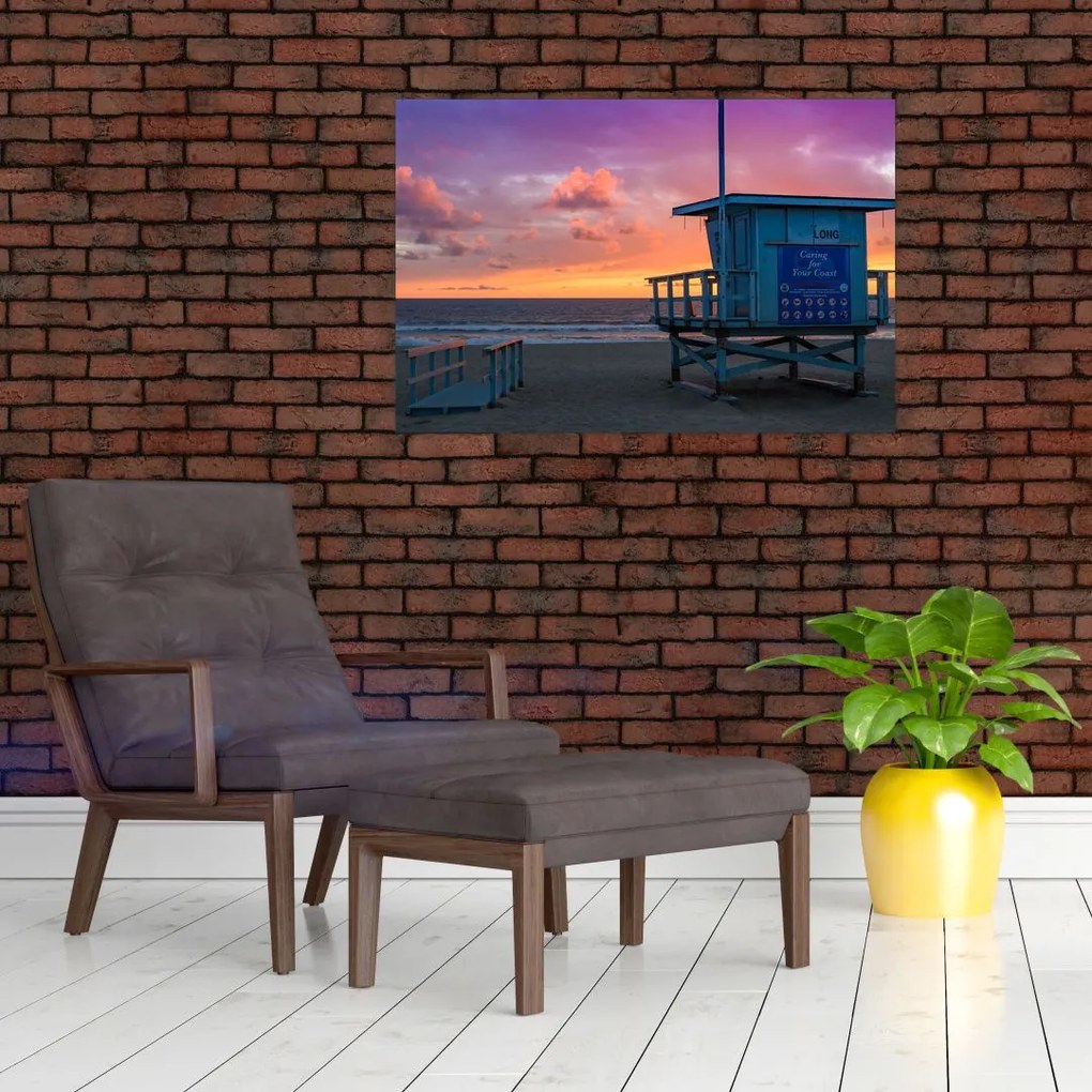 Tablou de pe plaja Santa Monica (90x60 cm)