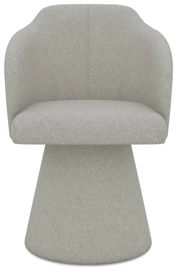 Scaun de sufragerie gri deschis tapițat Kanoa – Makamii