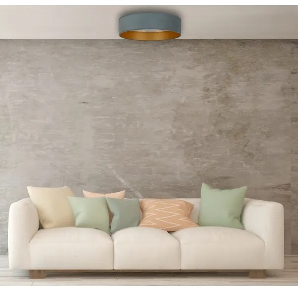 Plafonieră LED VELVET STAR LED/24W/230V d. 40 cm verde-mentă/aurie Brilagi