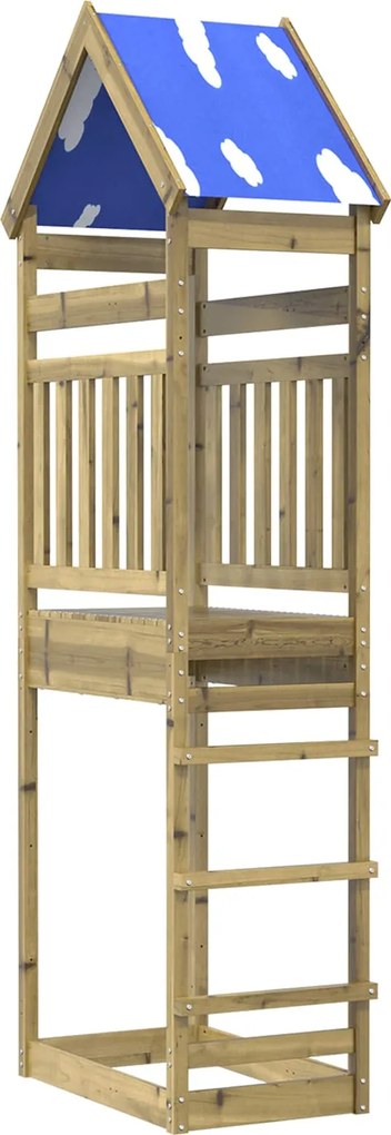 vidaXL Turn de joacă Maro 52,5 x 85 x 265 cm Lemn impregnate solid