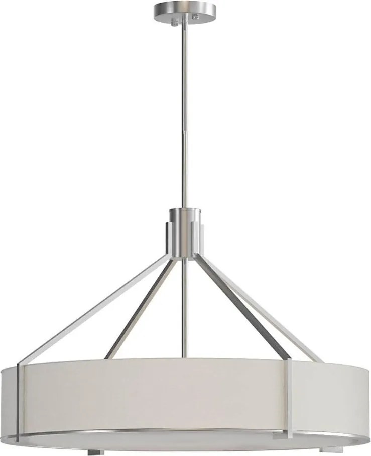 Open Design OR85655 - Lustră pe tijă DORETTO 6xE27/15W/230V Ø 70 cm m. crom/alb