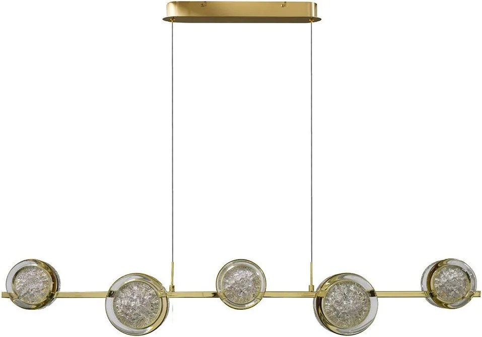 Lustra LED suspendata design decorativ EUFORIA aurie 3-STEP DIMM