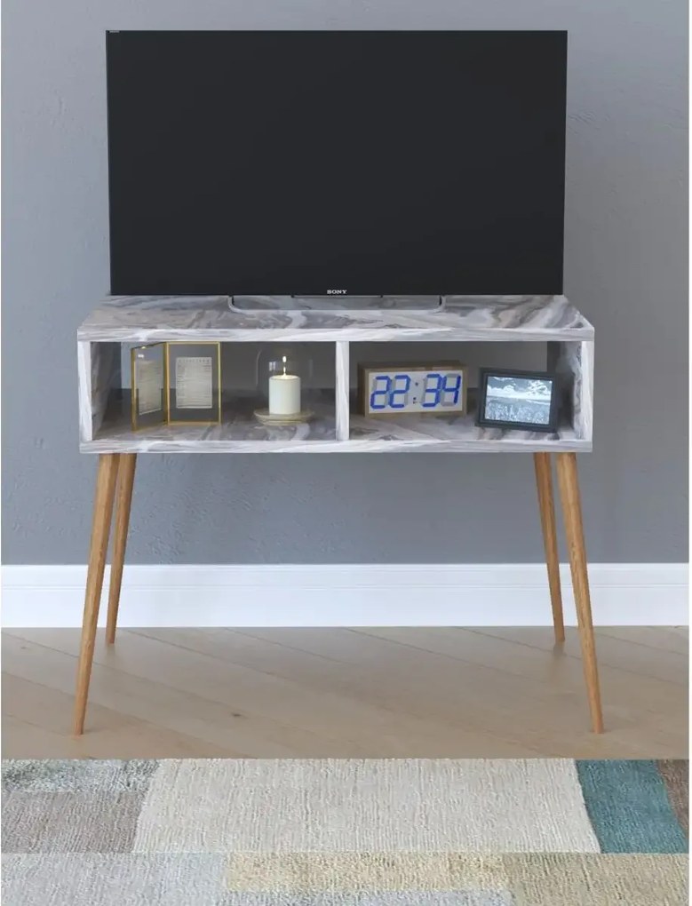 Comoda TV Homs, marmorat, 72x 30 x 58.6 cm.15109-C