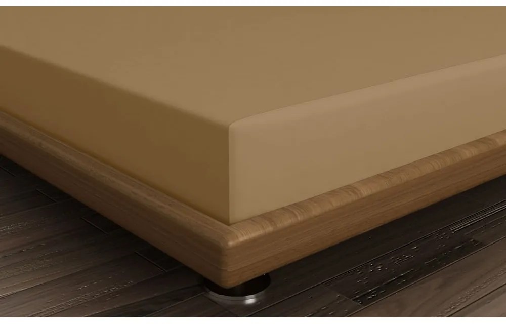 Cearceaf maro din bumbac cu elastic 140x200 cm – Mijolnir