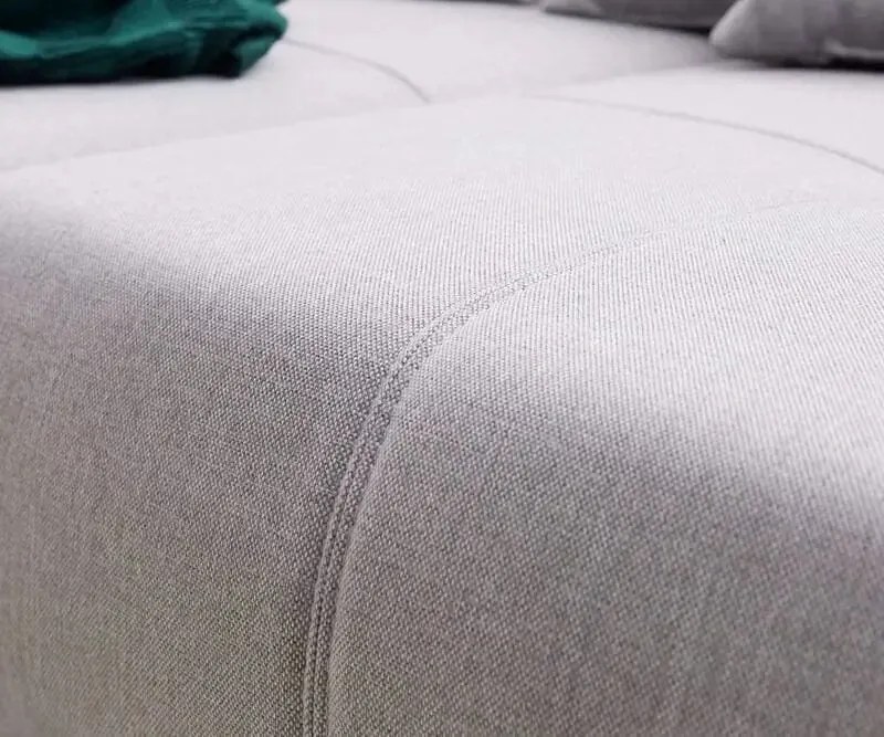 Canapea extensibilă dumonde cu 2 lăzi de depozitare si sezut confortabil din spuma high-density, Verona Enjoy Grey 310x100 cm cu taburet inclus