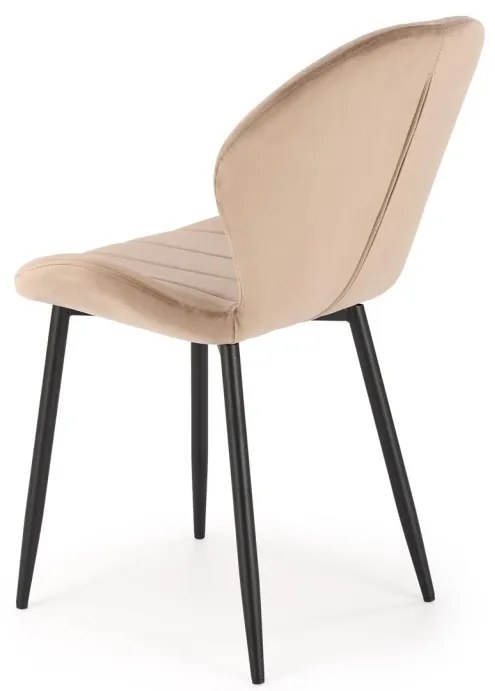 Scaun K538 velvet bej H85 cm