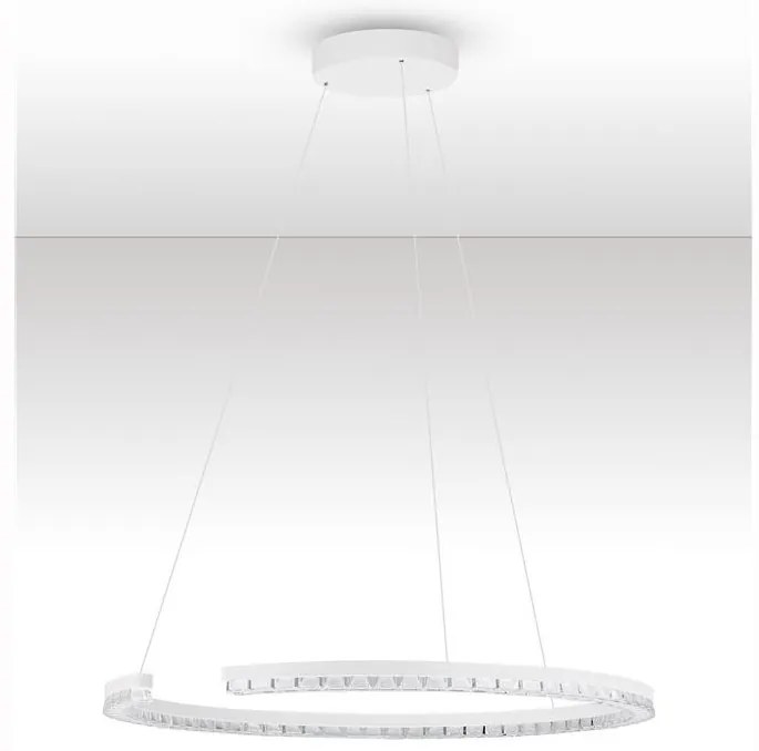 Lustra circulara aluminiu alb GREAMY D-65cm