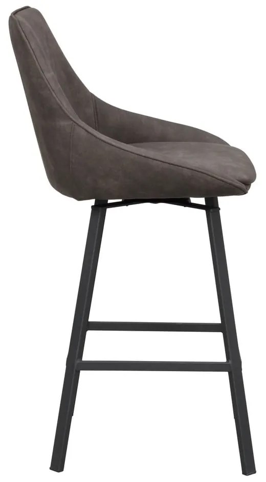 Scaune de bar gri 2 buc. (înălțime șezut 65 cm) Alison – Rowico