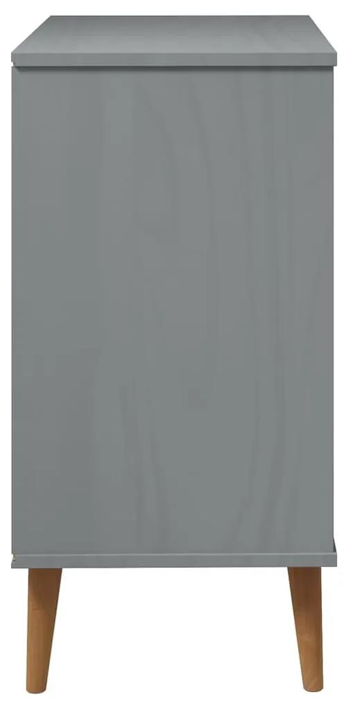 Servanta, gri, 76,5x40x80 cm, lemn masiv de pin 1, Gri