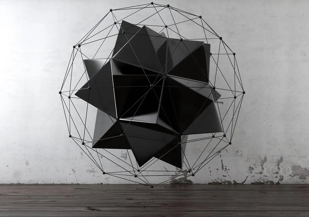 Fototapet - 3D geometrie (254x184 cm)