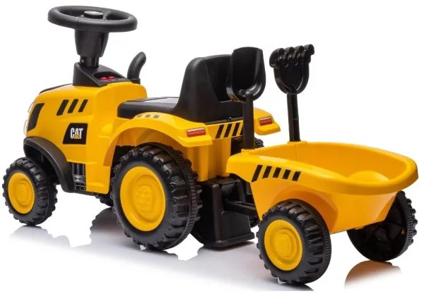 Tractor fără pedale pentru copii CAT galben/negru