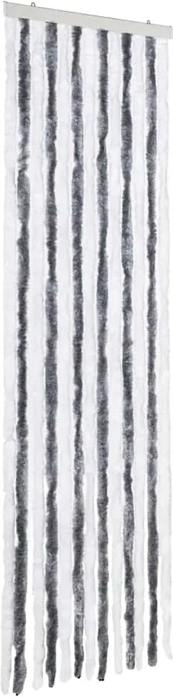 vidaXL Perdea pentru insecte, gri și alb, 56x185 cm, Chenille