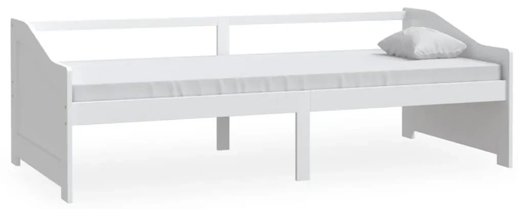 322165 vidaXL Pat de zi cu 3 locuri, alb, 90x200 cm, lemn masiv de pin