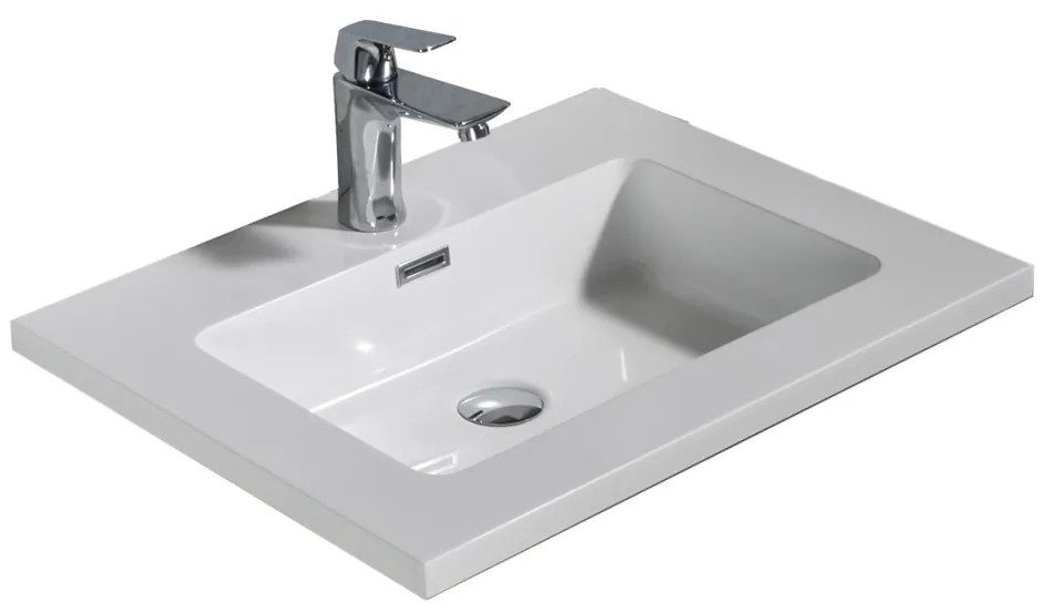 Monaco 60 chiuvetă din marmură turnată cu scurgere click-plaster