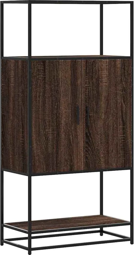 vidaXL Dulapuru Stejar maro 68x35x139 cm lemn și metal prelucrat