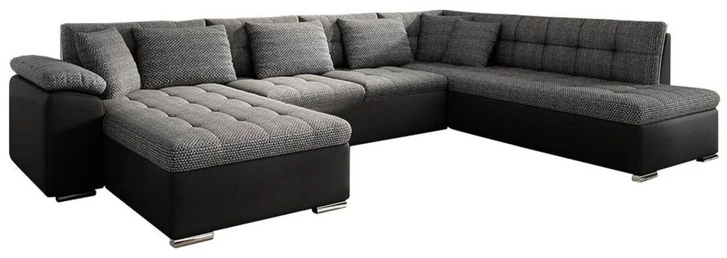 Colțar Miami 121 Funcția de dormit, 348x205x76cm, 144 kg, Picioare: Plastic