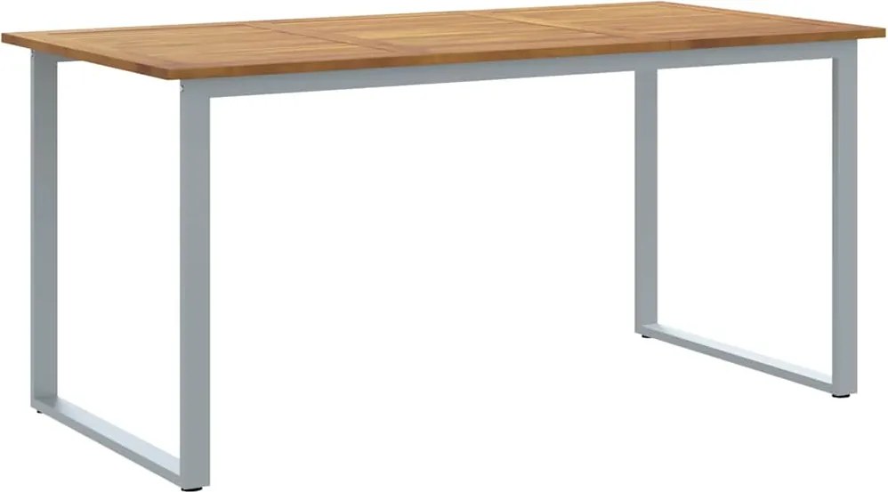 vidaXL Masă de Grădină Gri 160 x 80 x 75 cm Lemn Solid de Acacia