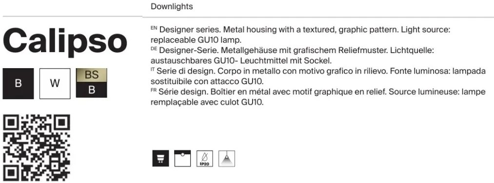 Spot incastrabil stil minimalist Calipso alb