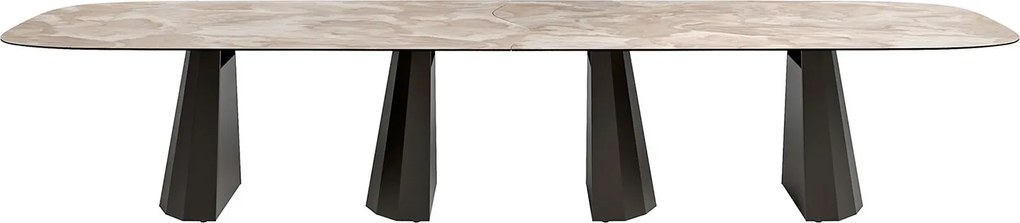 Masă lemn masiv de dining Sable 200/275/400×120 cm - 275 cm