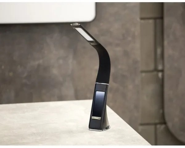 Lampă LED de masă dimabilă cu afișaj PELLE LED/7W/230V negru Brilagi