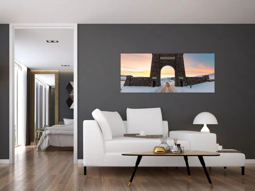 Tablou cu poarta, Yellowstone (120x50 cm)