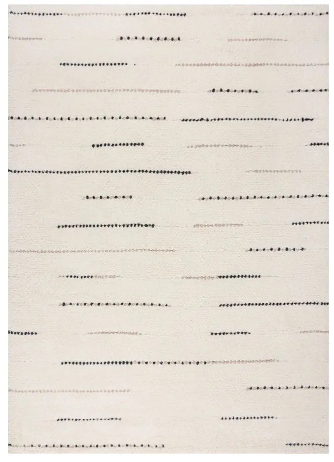 Covor crem țesut manual din lână 120x170 cm Dottie Linear – Flair Rugs