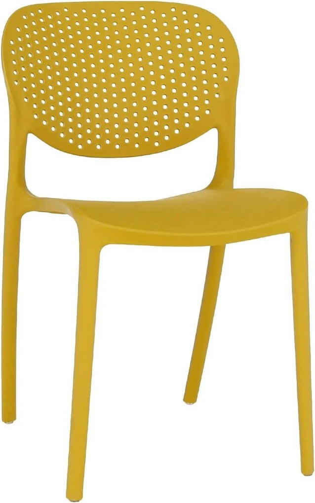 Scaun FEDRA NEW, galben, plastic, 46x53x81.5 cm