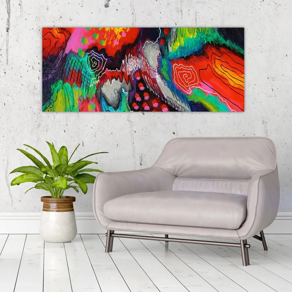 Tablou abstract - culori (120x50 cm)