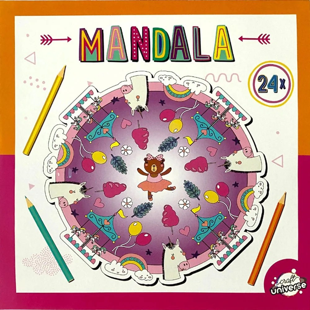 Colorat Mandala Circus carte de colorat 24 pagini