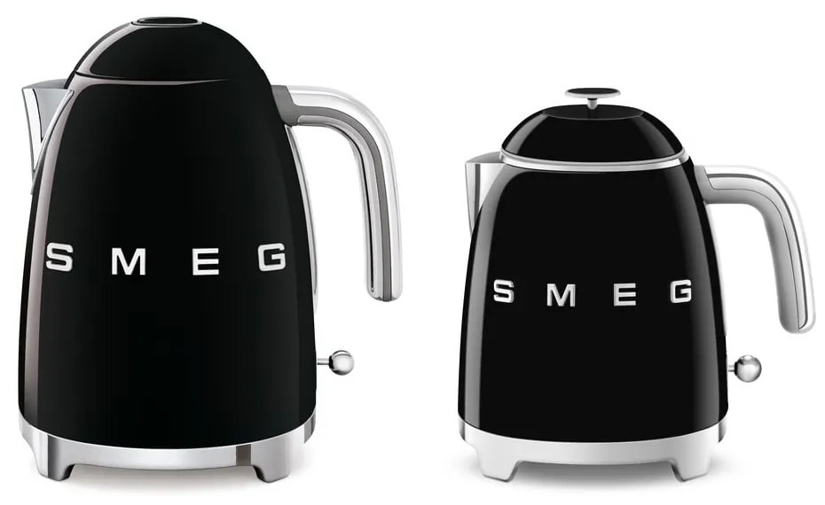 Ceainic electric negru din oțel inoxidabil 800 ml Retro Style – SMEG